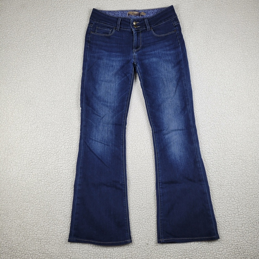 Paige Jeans Women's 28 Hidden Hills Blue Bootcut Mid Rise Stretch Made USA